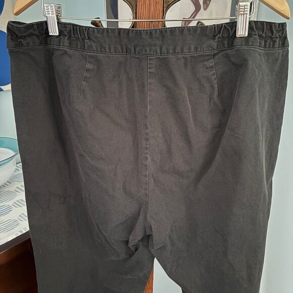 Liz Claiborne 18W Black Capri Pedal Pushers, Plus Size Audrey Hepburn Style Pant - Picture 7 of 8